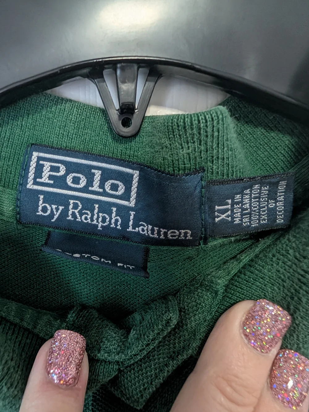 Vintage Polo Ralph Lauren PRLC Tennis Club 1967 Green Polo Shirt Men’s XL Custom